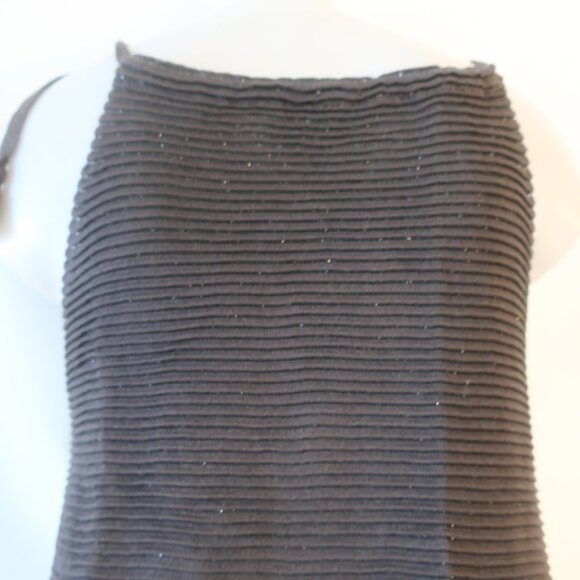 Womens Farella Capri Gray Ribbed Lurex Tank Top M - Picture 8 of 9